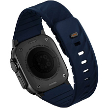 Ремешок Uniq FLUO 40/41/42/44/45/46/49mm, силикон, синий - 0