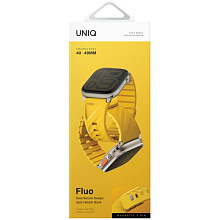 Ремешок Uniq FLUO 40/41/42/44/45/46/49mm, силикон, желтый - 2