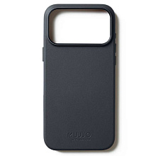 Чехол-накладка Mujjo Leather для iPhone 17 Pro Max, кожа, серый - 0