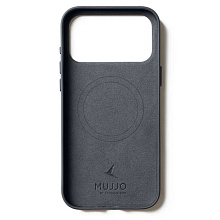 Чехол-накладка Mujjo Leather для iPhone 17 Pro Max, кожа, серый - 1