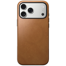 Чехол-накладка Nomad Modern Leather Case для iPhone 17 Pro Max, кожа, светло-коричневый - 0