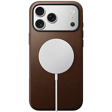 Чехол-накладка Nomad Modern Leather Case для iPhone 17 Pro Max, кожа, коричневый - 2