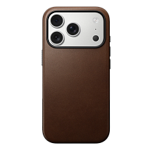 Чехол-накладка Nomad Modern Leather Case для iPhone 17 Pro, кожа, коричневый - 0