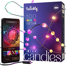Умная гирлянда Twinkly Candies Pearls 100 LED, зеленый - 1