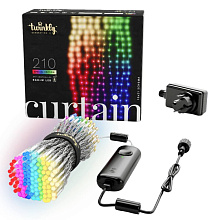 Умная гирлянда Twinkly Curtain Multicolor + White edition 210 LED, прозрачный - 1