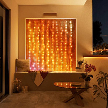 Умная гирлянда Twinkly Curtain Multicolor + White edition 210 LED, прозрачный - 2