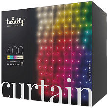 Умная гирлянда Twinkly Curtain Multicolor + White edition 400 LED, прозрачный - 0