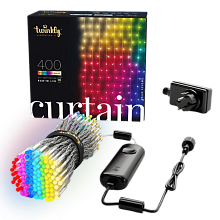 Умная гирлянда Twinkly Curtain Multicolor + White edition 400 LED, прозрачный - 1