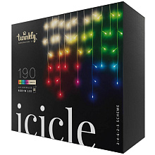 Умная гирлянда Twinkly Icicle 190 LED Multicolor + White edition, прозрачный - 0