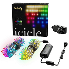 Умная гирлянда Twinkly Icicle 190 LED Multicolor + White edition, прозрачный - 1