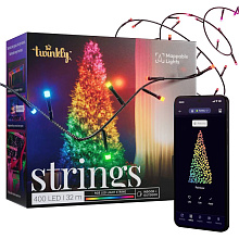 Умная гирлянда Twinkly Strings 400 LED Multicolor edition, черный - 1