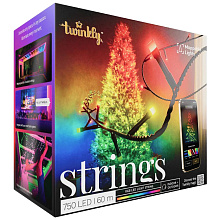 Умная гирлянда Twinkly Strings 750 LED Multicolor + White edition, черный - 0