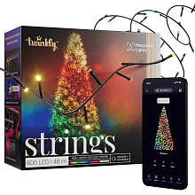 Умная гирлянда Twinkly Strings 600 LED Multicolor + White edition, черный - 1