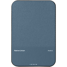 Внешний аккумулятор Native Union Classic Magnetic Qi2 5000 мАч, синий - 0