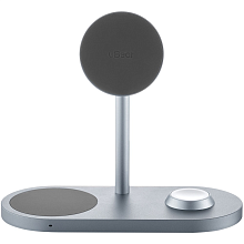 Зарядное устройство беспроводное uBear Stage 3 in 1, 30Вт, серый - 1