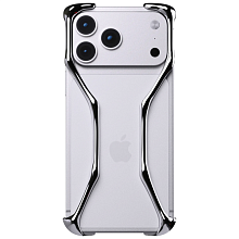 Чехол-накладка YNOT Shell для iPhone 17 Pro, авиационная сталь, серебристый - 0