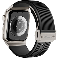 Ремешок Monocozzi ESSENTIALS 45mm/46mm/49mm, силикон, черный - 1