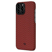 Чехол-накладка Pitaka MagEZ Case 2 для iPhone 13 Pro Max, арамид (кевлар), красный/Оранжевый - 0