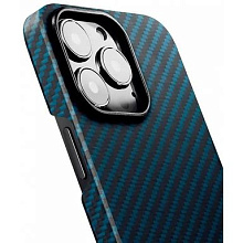 Чехол-накладка Pitaka MagEZ Case 2 для iPhone 13 Pro Max, арамид (кевлар), черный/синий - 1