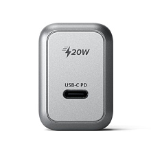 Зарядное устройство сетевое Satechi USB-C PD Wall Charger, 20Вт, серый космос - 0