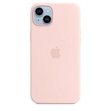 Чехол-накладка Apple MagSafe для iPhone 14 Plus, силикон, розовый мел - 0