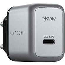 Зарядное устройство сетевое Satechi 20W USB-C PD Wall Charger, серый космос - 0