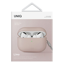 Чехол Uniq LINO розовый, для AirPods Pro 2 - 3