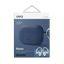 Чехол Uniq NEXO синий, для AirPods Pro 2 - 3