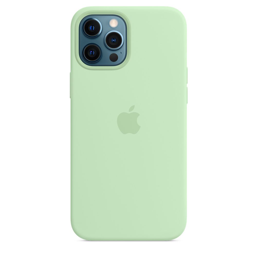 Чехол-накладка Apple MagSafe для iPhone 12 Pro Max, силикон, фисташковый