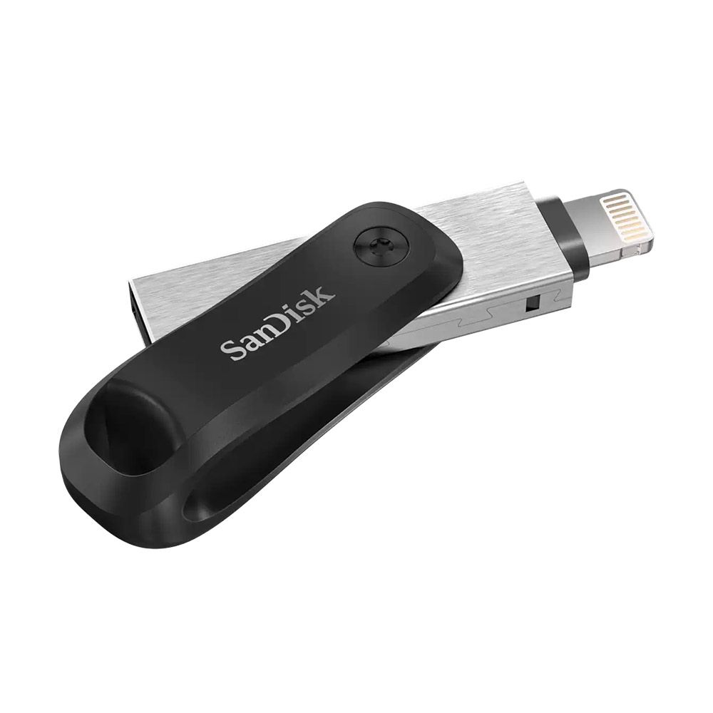 Флеш-накопитель SanDisk iXpand Go, 256 Гб, USB 3.0 + Lightning, цвет: черный