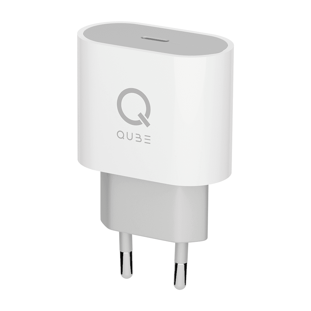 Зарядное устройство сетевое QUB Adapter, PD20W, белый