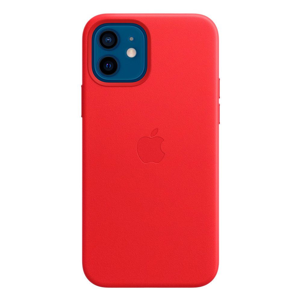 

Чехол-накладка Apple Leather Case with MagSafe для iPhone 12/12 Pro, кожа, (PRODUCT)RED, Красный