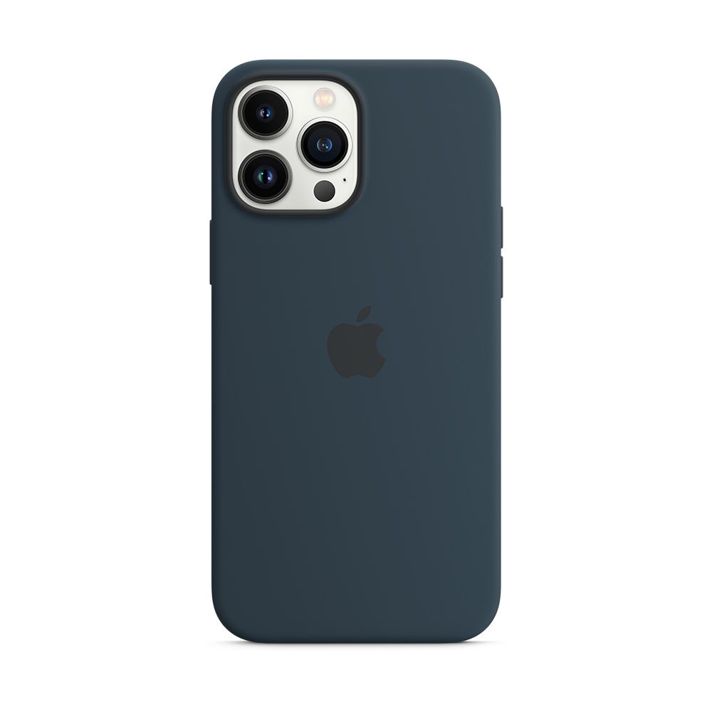 Чехол-накладка Apple MagSafe для iPhone 13 Pro Max, силикон, синий омут