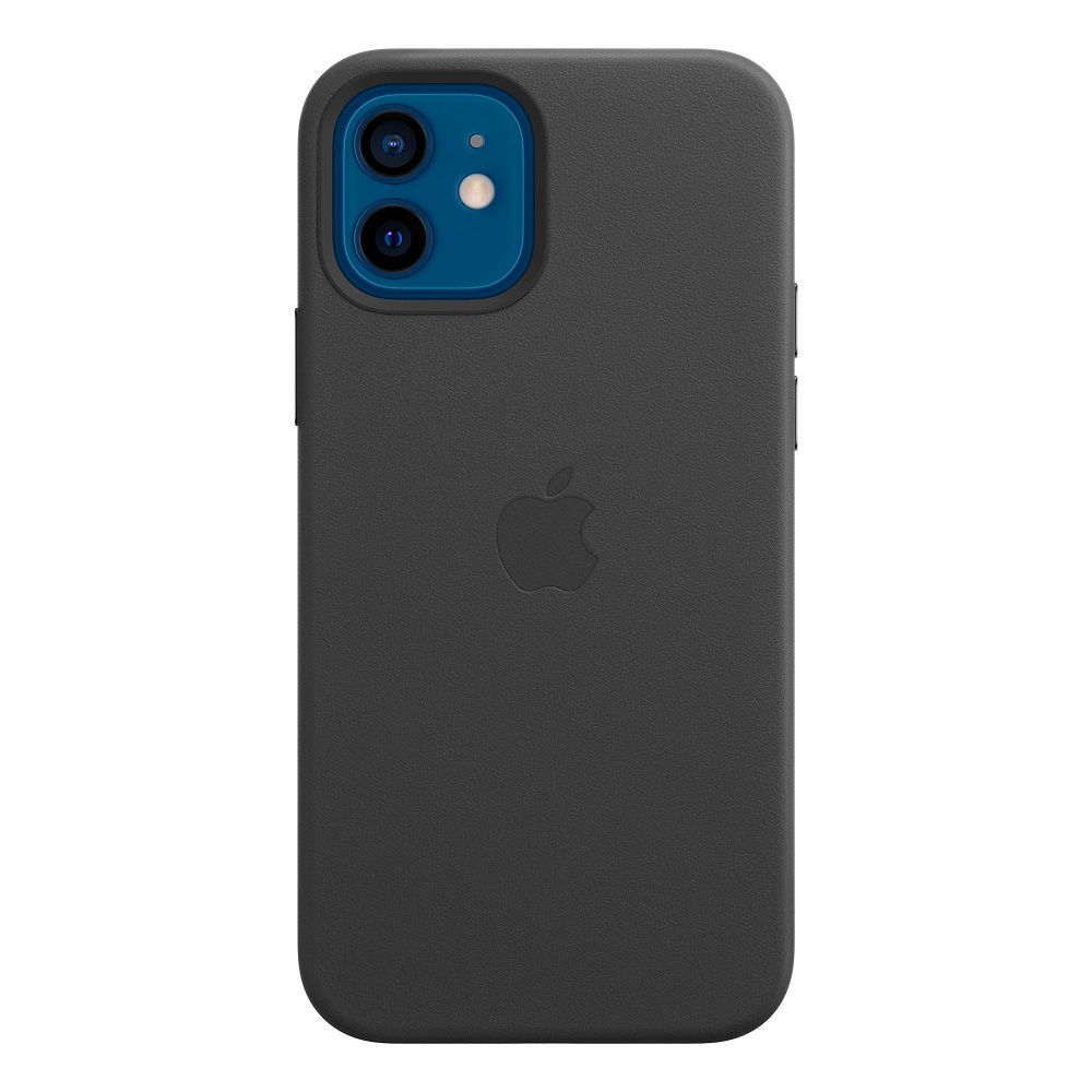 

Чехол-накладка Apple Leather Case with MagSafe для iPhone 12/12 Pro, кожа, черный