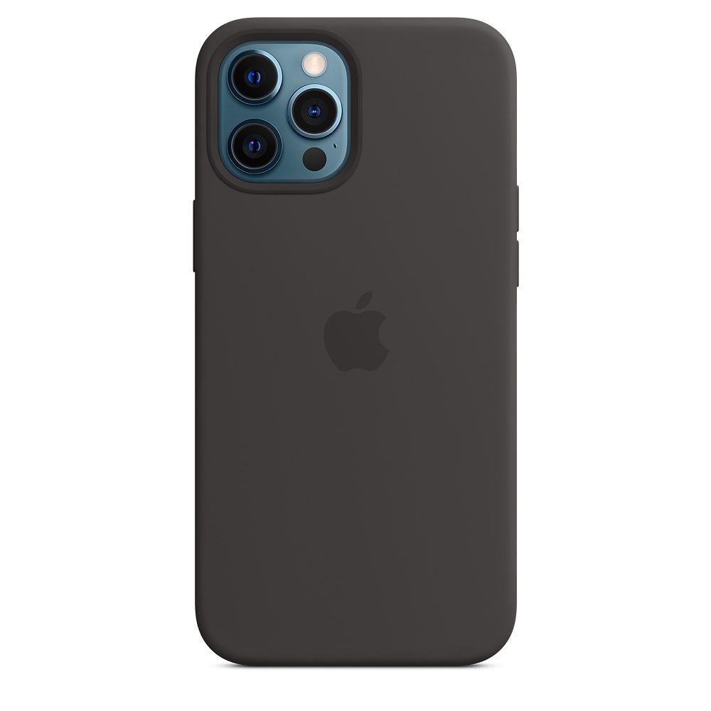 Чехол-накладка Apple MagSafe для iPhone 12 Pro Max, силикон, черный