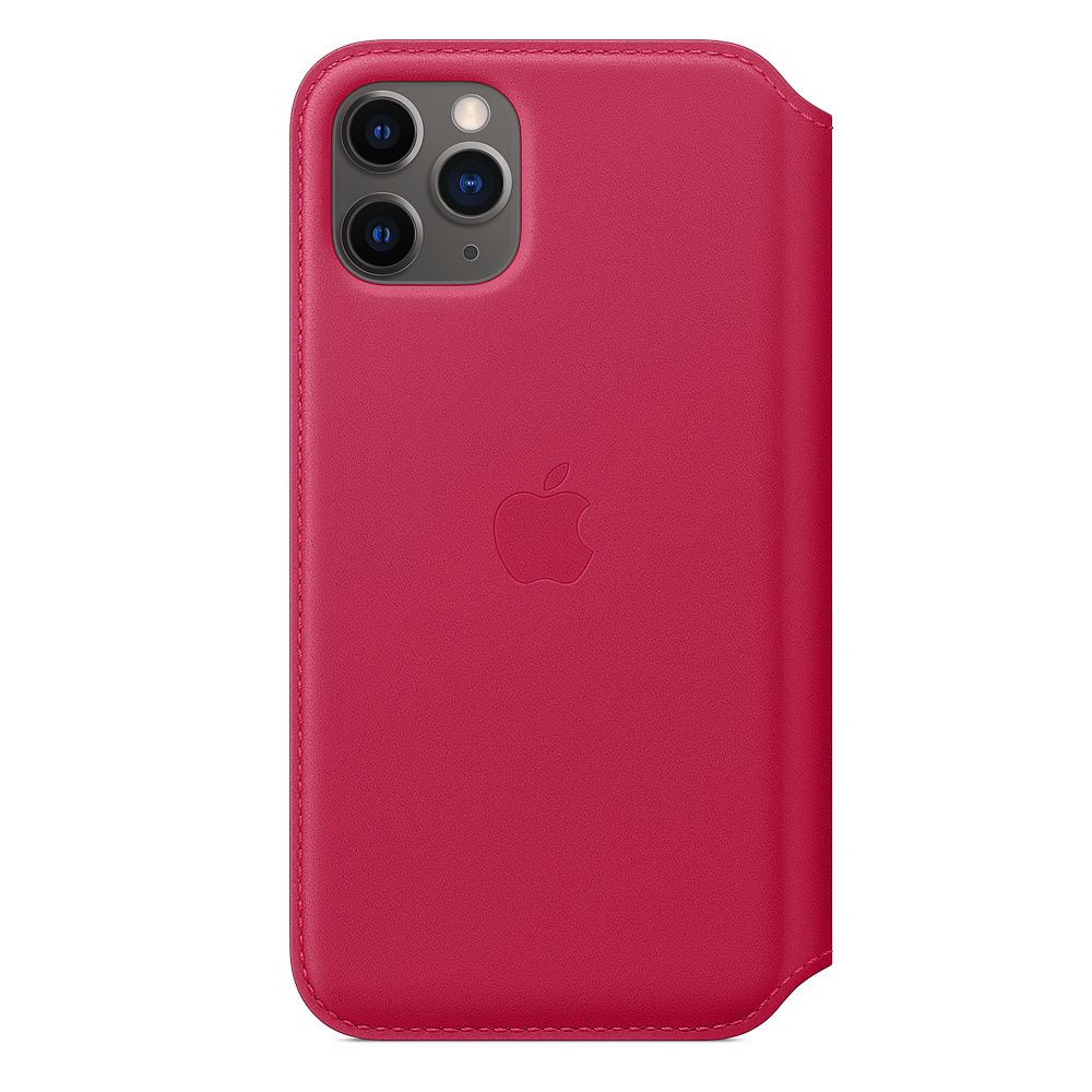 

Чехол-книжка Apple Leather Folio для iPhone 11 Pro, кожа, малиновый