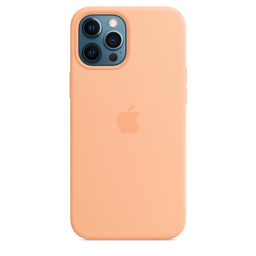 Чехол-накладка Apple MagSafe для iPhone 12 Pro Max, силикон, светло-абрикосовый