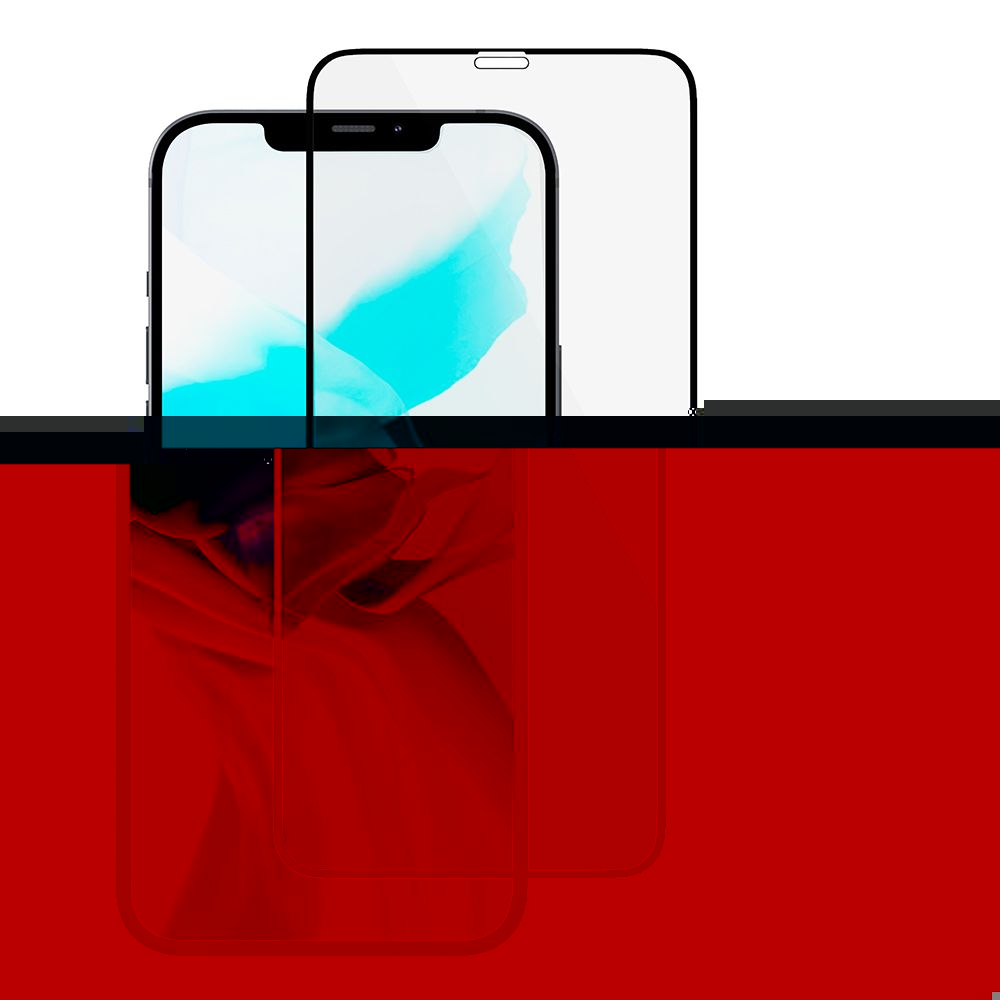 Защитное стекло uBear Extreme Nano Shield для iPhone 12/12 Pro, 0,3 мм, черная рамка