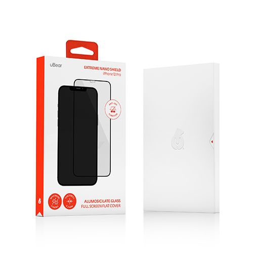 Защитное стекло uBear Privacy Extreme Nano Shield Black для iPhone 12/12 Pro, 0,3 мм, черная рамка - 2