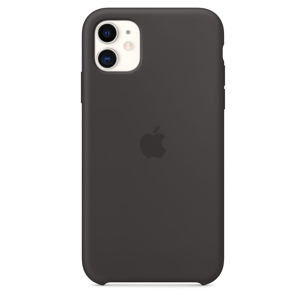 

Чехол-накладка Apple Silicone Case для iPhone 11, силикон, черный