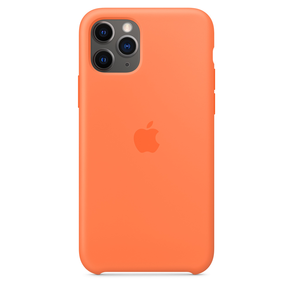 

Чехол-накладка Apple Silicone Case для iPhone 11 Pro, силикон, оранжевый витамин