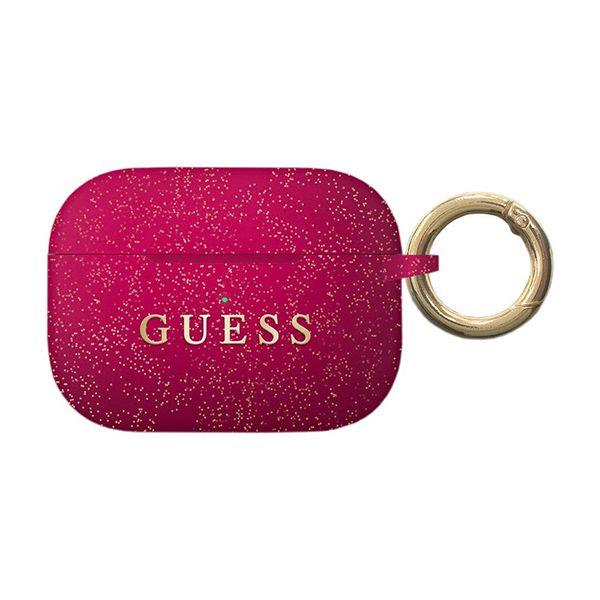 Чехол Guess с кольцом для AirPods Pro, ярко-розовый