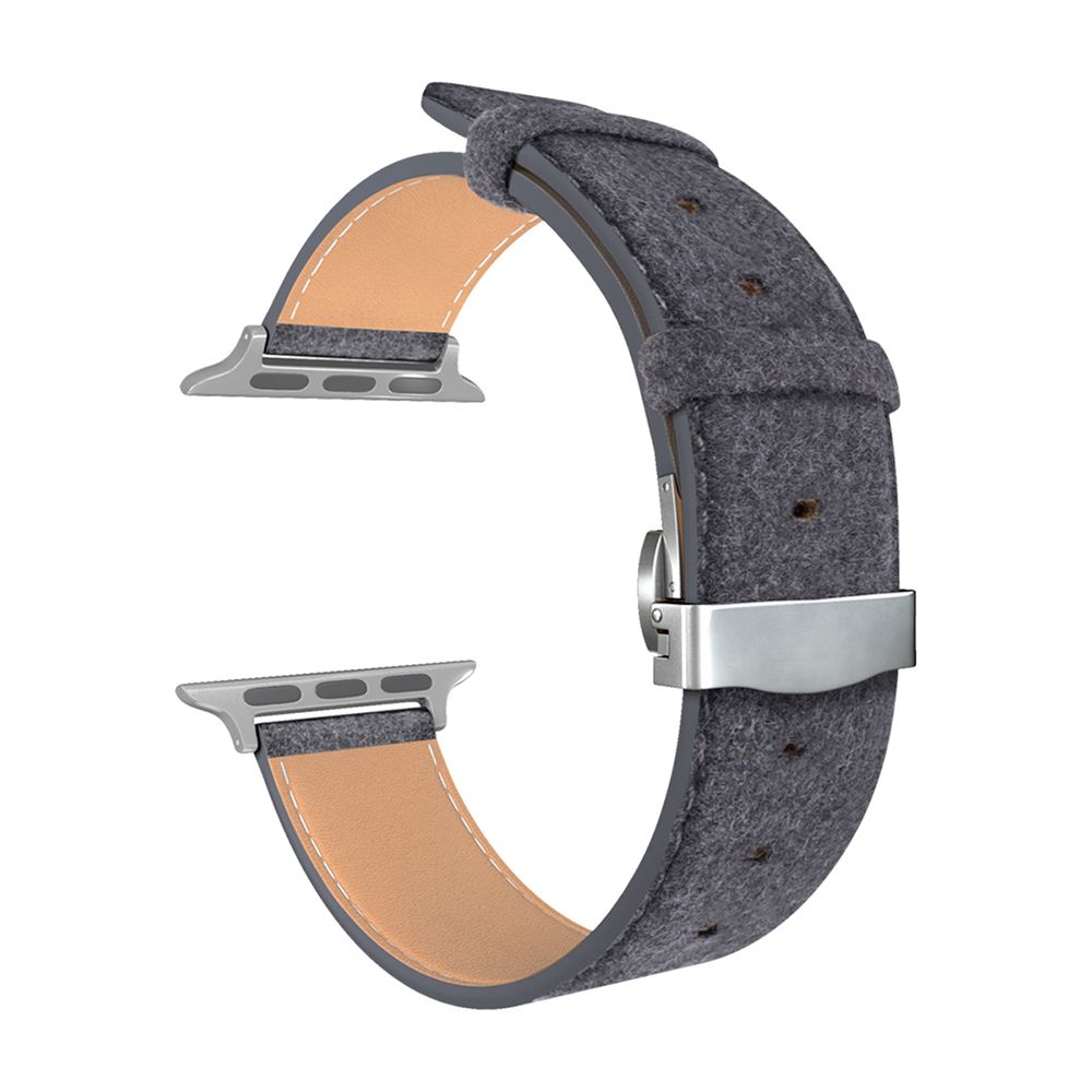 Ремешок Lyambda Minkar кожаный для Apple Watch 42/44 mm, Grey