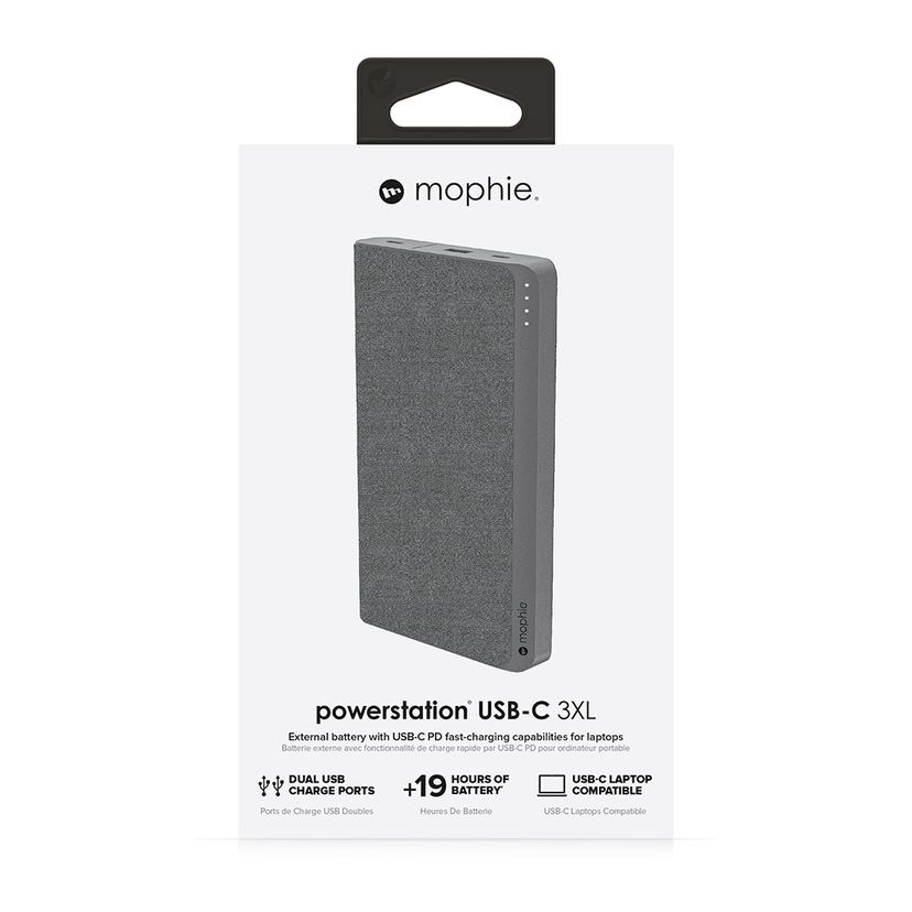 Внешний аккумулятор Mophie Powerstation USB-C 3XL 26000 мАч, серый - 3