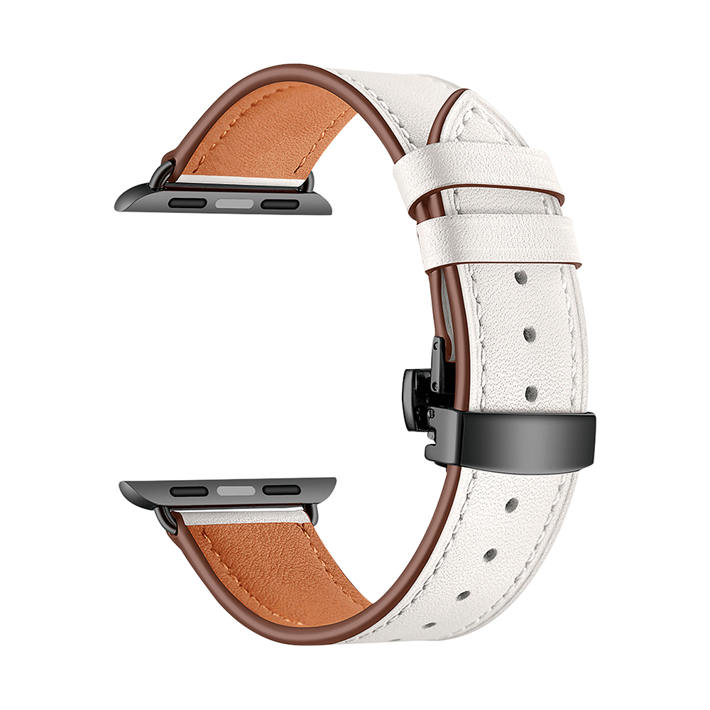 

Ремешок Lyambda Annet Mancini Кожаный для Apple Watch 38/40 mm, White, Белый
