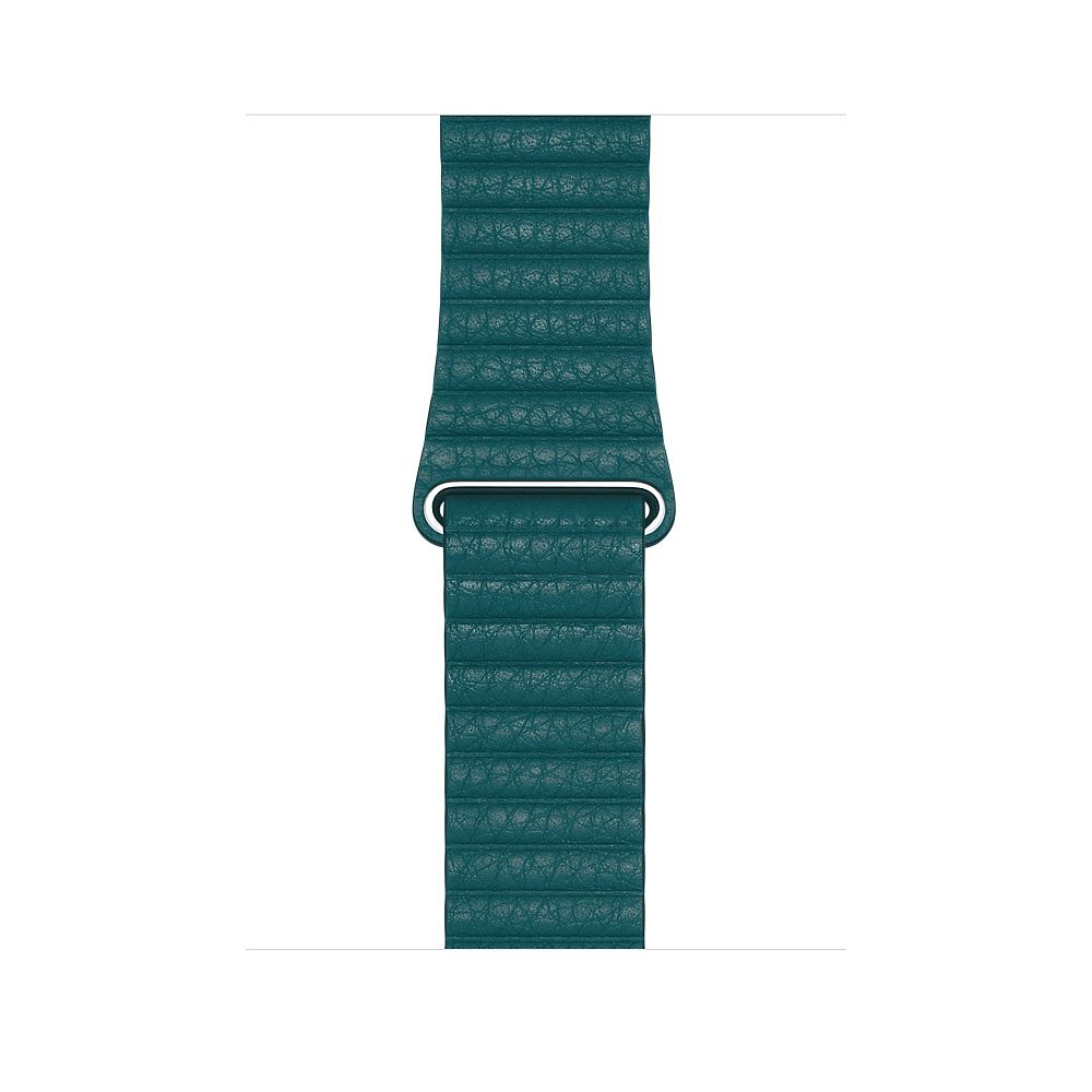 Ремешок Apple Leather Loop для Apple Watch 44mm, Кожа, зеленый