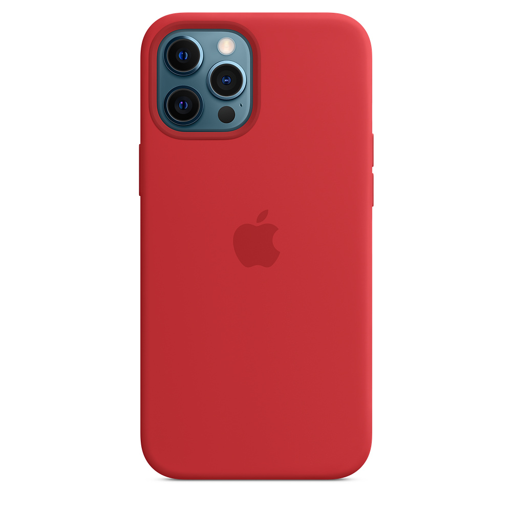 Чехол-накладка Apple MagSafe для iPhone 12 Pro Max, силикон, (PRODUCT)RED