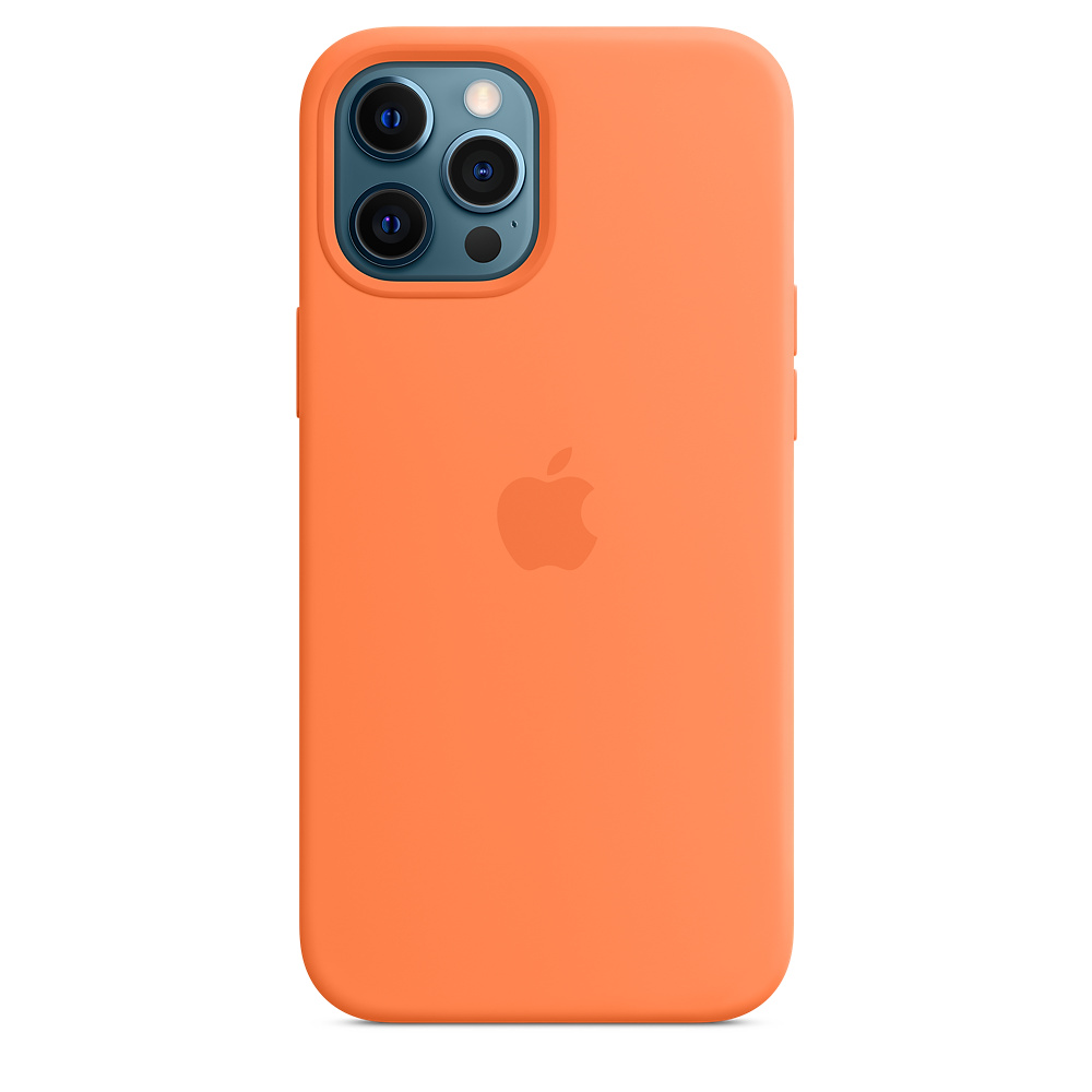 Чехол-накладка Apple MagSafe для iPhone 12 Pro Max, силикон, кумкват