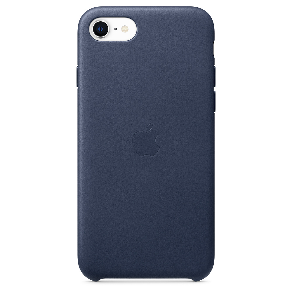 

Чехол-накладка Apple Leather Case для iPhone 7/8/SE, кожа, полночный синий, Тёмно-синий