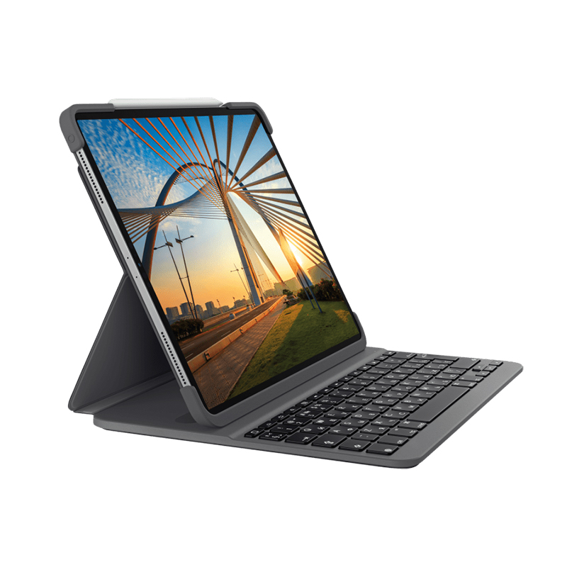 Клавиатура беспроводная Logitech Slim Folio, серый, для iPad Pro 12.9" (2021)